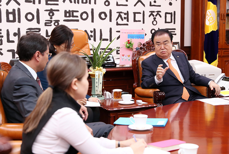 문희상 국회의장, “카자흐스탄의 풍부한 자원과 한국의 높은 기술력, 다양한 분야에서 윈윈(WIN-WIN) 가능”