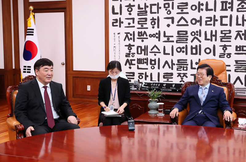 박병석 국회의장, “시진핑 국가주석, 리쿼창 총리 방한 양국관계를 발전시키는 계기가 되길”